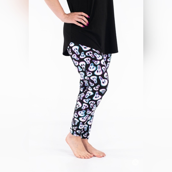 Sweetlegs Plus Halloween Follow Your Screams Leggings W- 15 in - Picture 3 of 8
